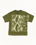 Stussy SNAKESKIN TEE OLIVE