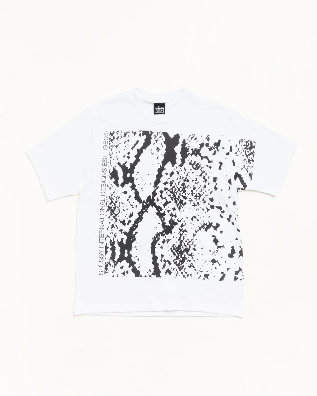 Stussy SNAKESKIN TEE WHITE