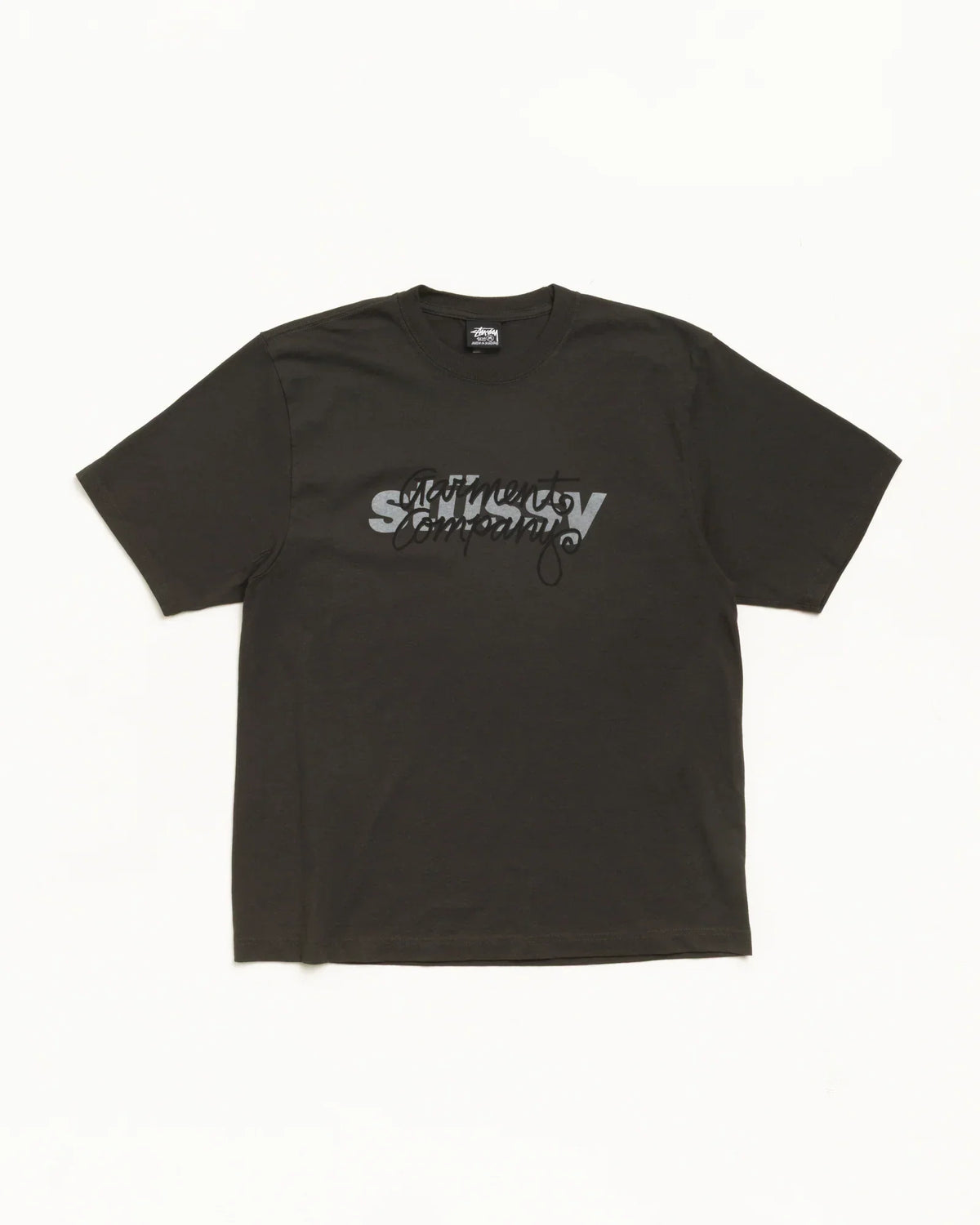 Stussy GARMENT CO. TEE FADED BLACK