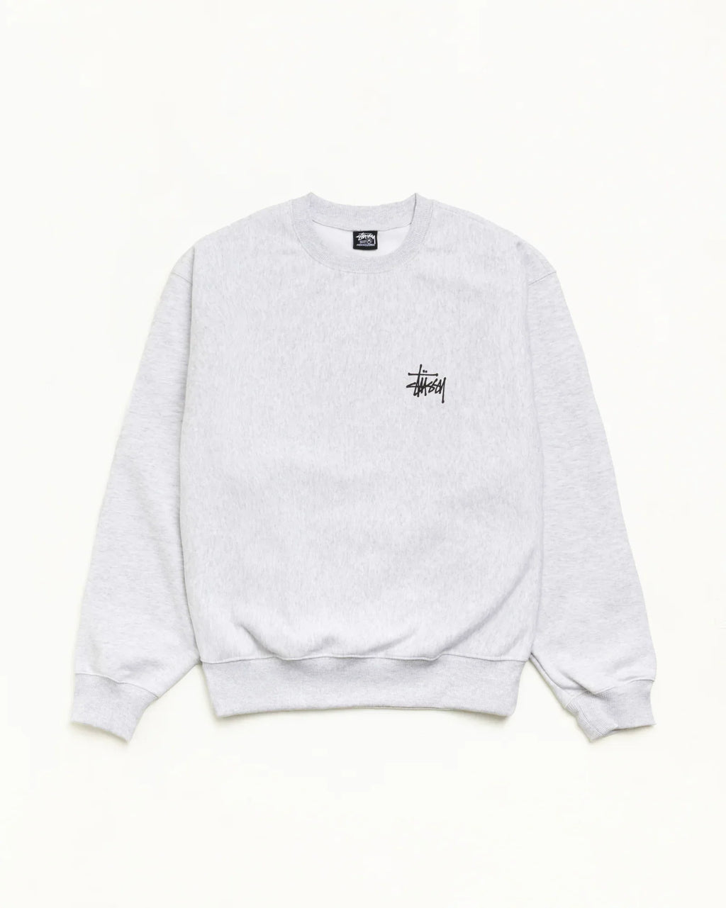 BASIC ST¨¹SSY CREW ASH HEATHER