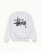 BASIC ST¨¹SSY CREW ASH HEATHER