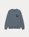 STUSSY DICE LONG SLEEVE PIGMENT DYED TEE GREY