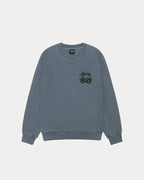 STUSSY DICE LONG SLEEVE PIGMENT DYED TEE GREY