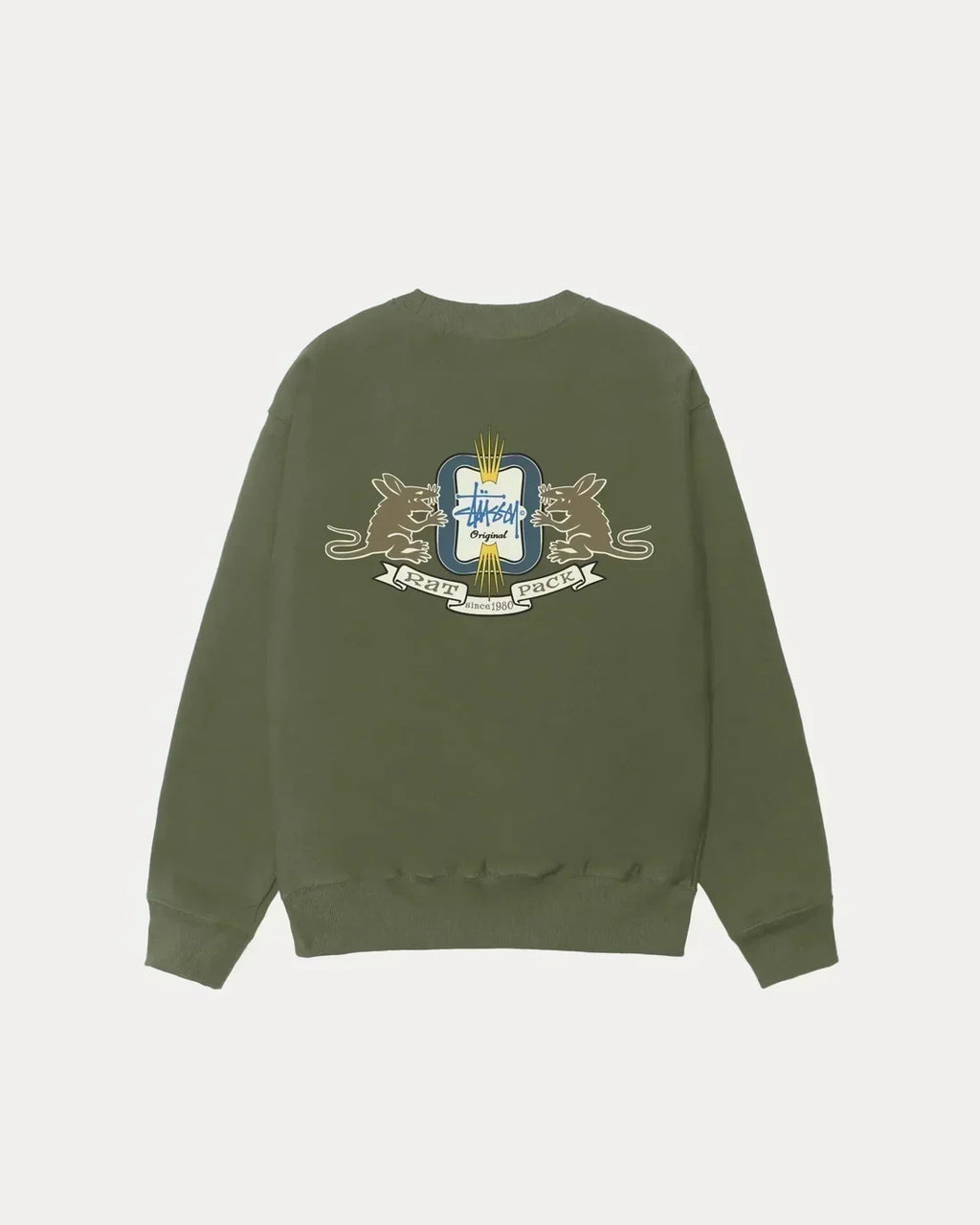 STUSSY HOMEBREW LONG SLEEVE TEE OLIVE