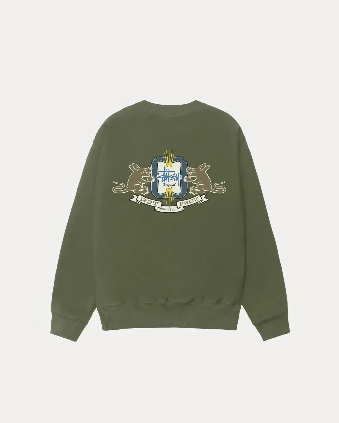 STUSSY HOMEBREW LONG SLEEVE TEE OLIVE