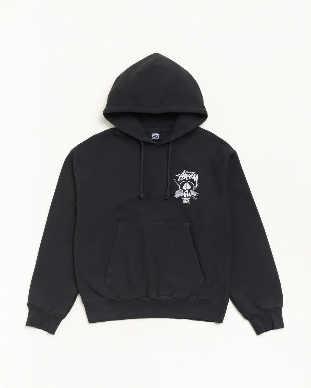 Stussy FRESH FOILS HOODIE GARMENT DYED FADED BLACK
