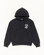 Stussy FRESH FOILS HOODIE GARMENT DYED FADED BLACK