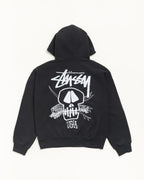 Stussy FRESH FOILS HOODIE GARMENT DYED FADED BLACK