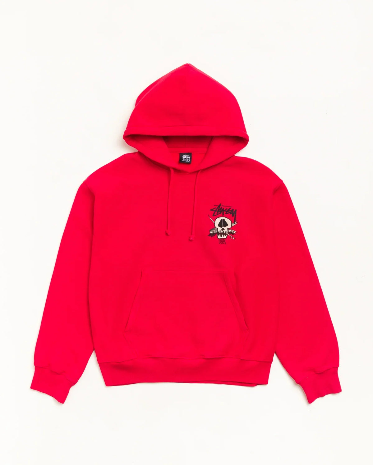 Stussy FRESH FOILS HOODIE GARMENT DYED RED