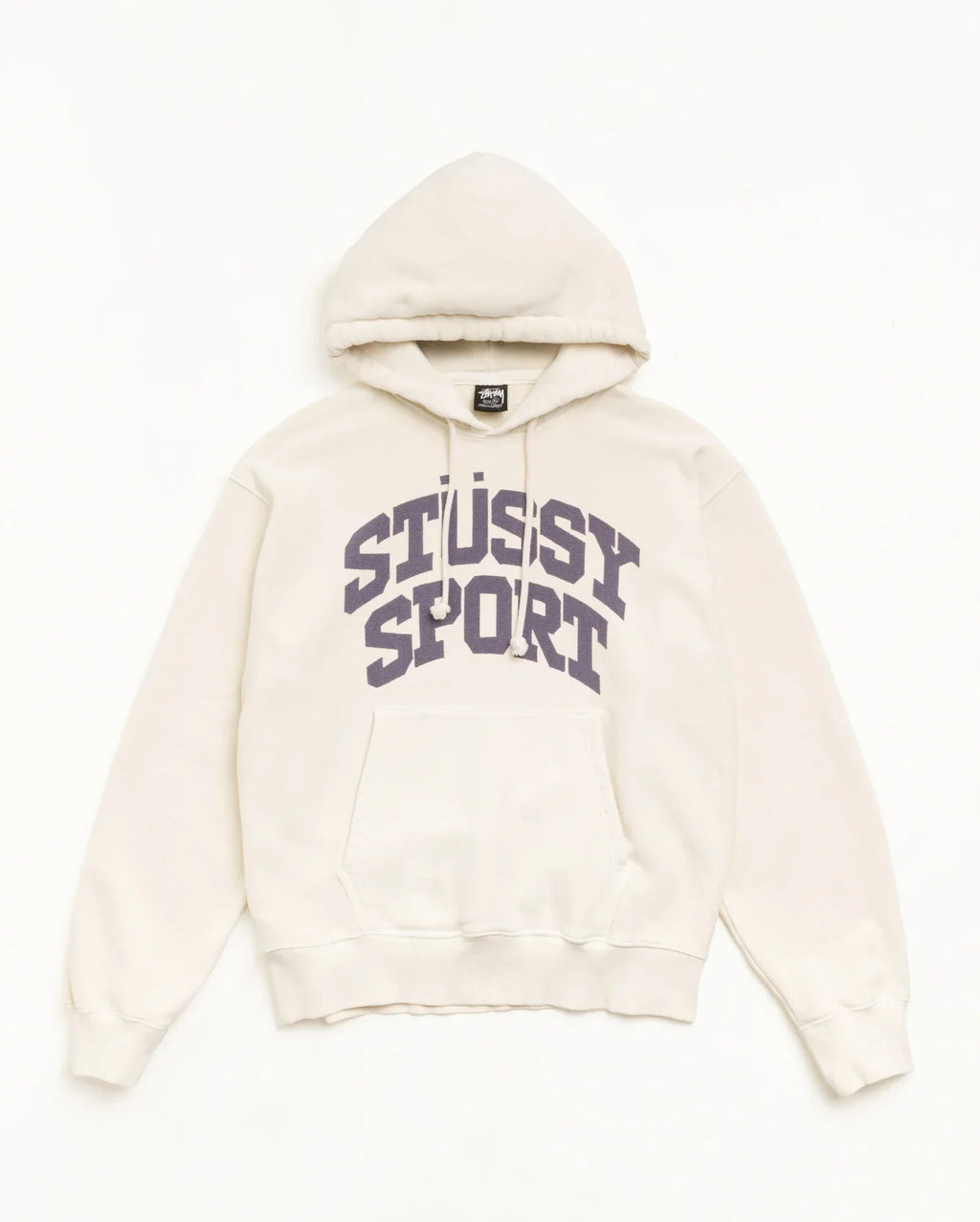 Stussy BLOCK SPORT HOODIE GARMENT DYED BONE