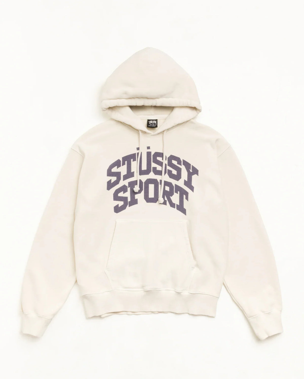 Stussy BLOCK SPORT HOODIE GARMENT DYED BONE