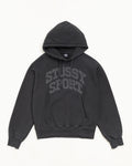 Stussy BLOCK SPORT HOODIE GARMENT DYED FADED BLACK
