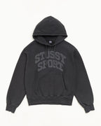 Stussy BLOCK SPORT HOODIE GARMENT DYED FADED BLACK