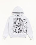 Stussy SNAKESKIN ZIP HOODIE ASH HEATHER