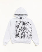 Stussy SNAKESKIN ZIP HOODIE ASH HEATHER