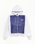 Stussy PRINTED PATTERN ZIP HOODIE BLUE PINSTRIPE