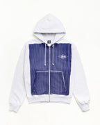 Stussy PRINTED PATTERN ZIP HOODIE BLUE PINSTRIPE