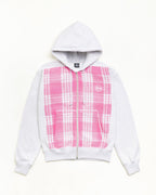 Stussy PRINTED PATTERN ZIP HOODIE PINK PALAKA