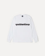 STUSSY MIRROR LONG SLEEVE TEE WHITE
