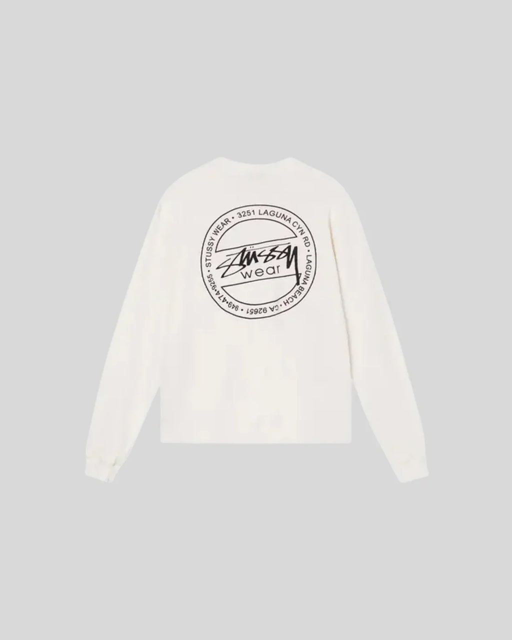 STUSSY LONG SLEEVE THERMAL WHITE