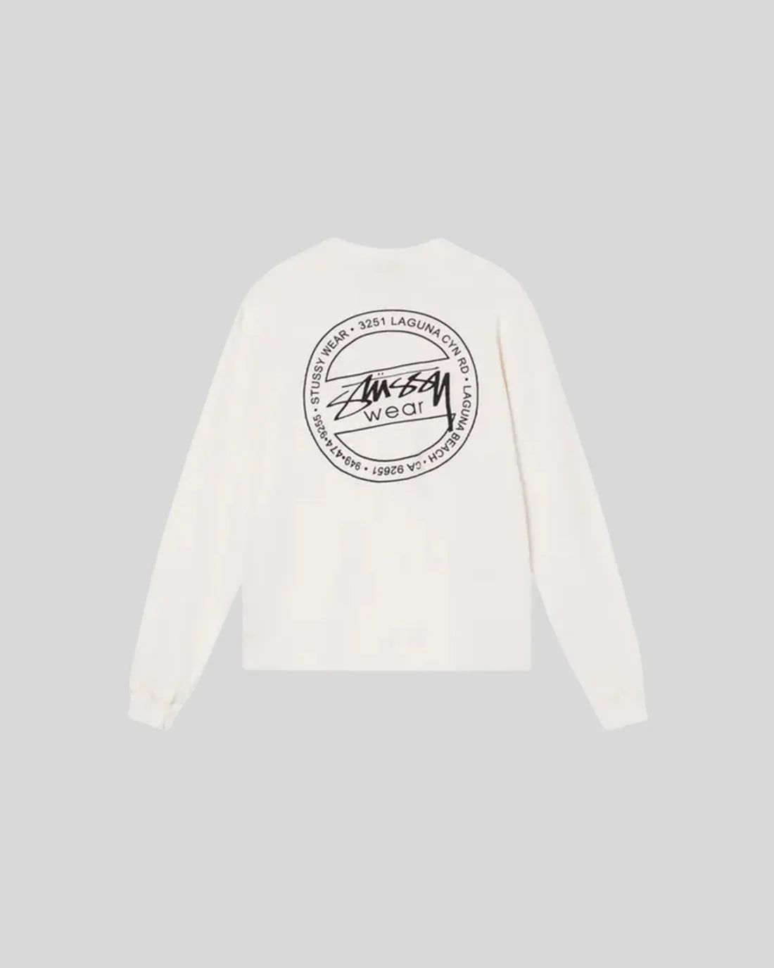 STUSSY LONG SLEEVE THERMAL WHITE