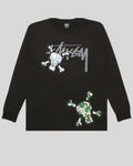 STUSSY STOCK LINK SKULL LONG SLEEVE BLACK